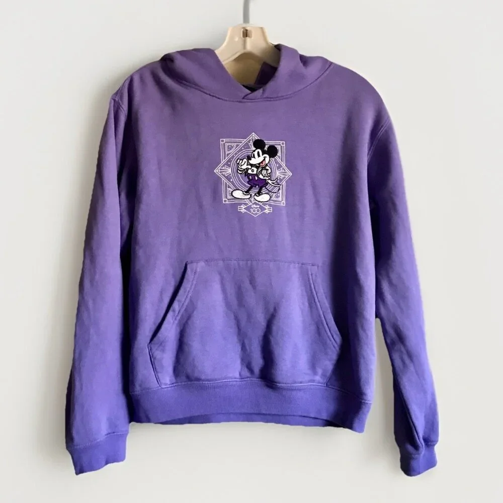 Walt Disney World 100years Mickey‎ and Friends Embroidered Hoodie Youth Size 13